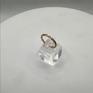 Gold-Tone Braided Ring Size 6